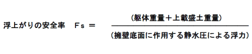 浮上がりの安全率