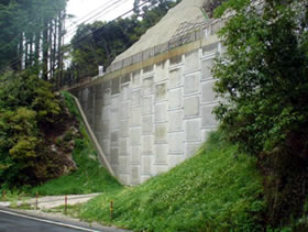 写真-1　補強土壁(コンクリートパネル)の例